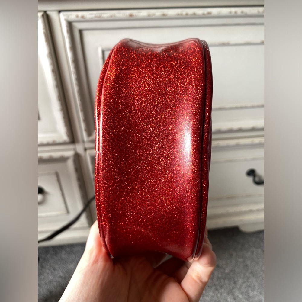Love, Pain & Stitches mini Red Glitter Halloween Pumpkin Bag - Picture 5 of 11